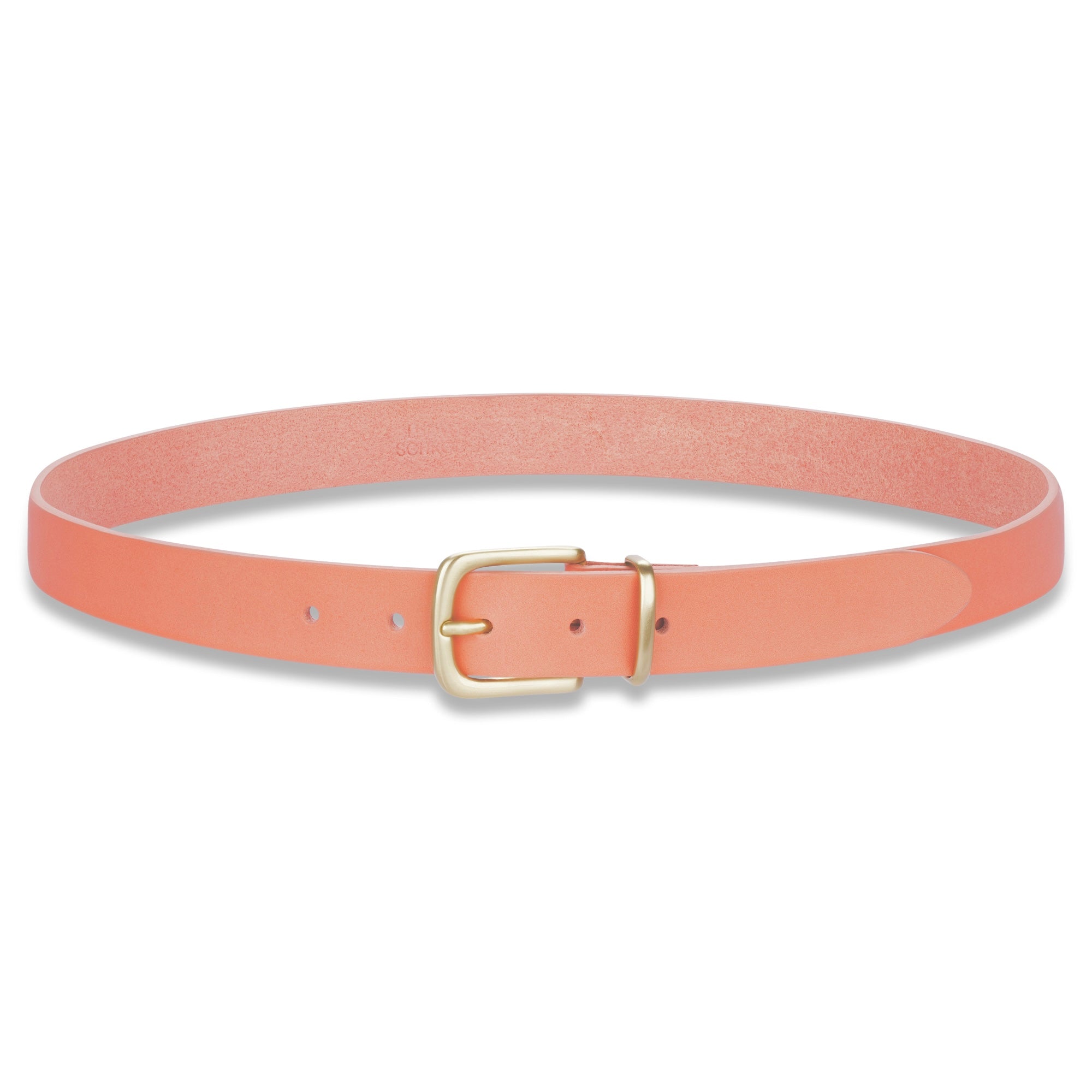 Eleganter 3cm Damengürtel „Alexandra" in Pink Ash – Schmaler Gürtel mit goldener Schnalle und Schlaufe