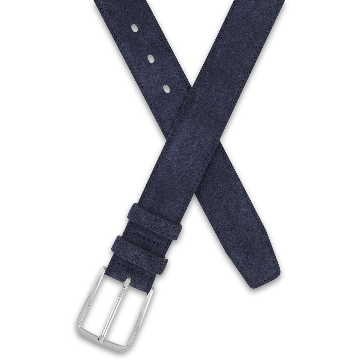 Herren Wildledergürtel „Giovanni“ in Dunkelblau – 3,5 cm, hochwertiges Veloursleder