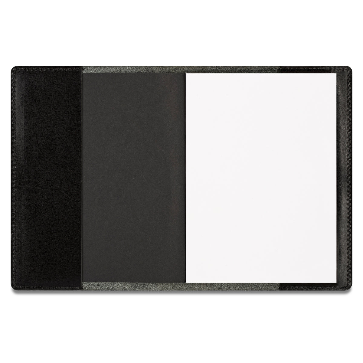 DIN A6 Leder Notizbuch „Helmut“ in Schwarz
