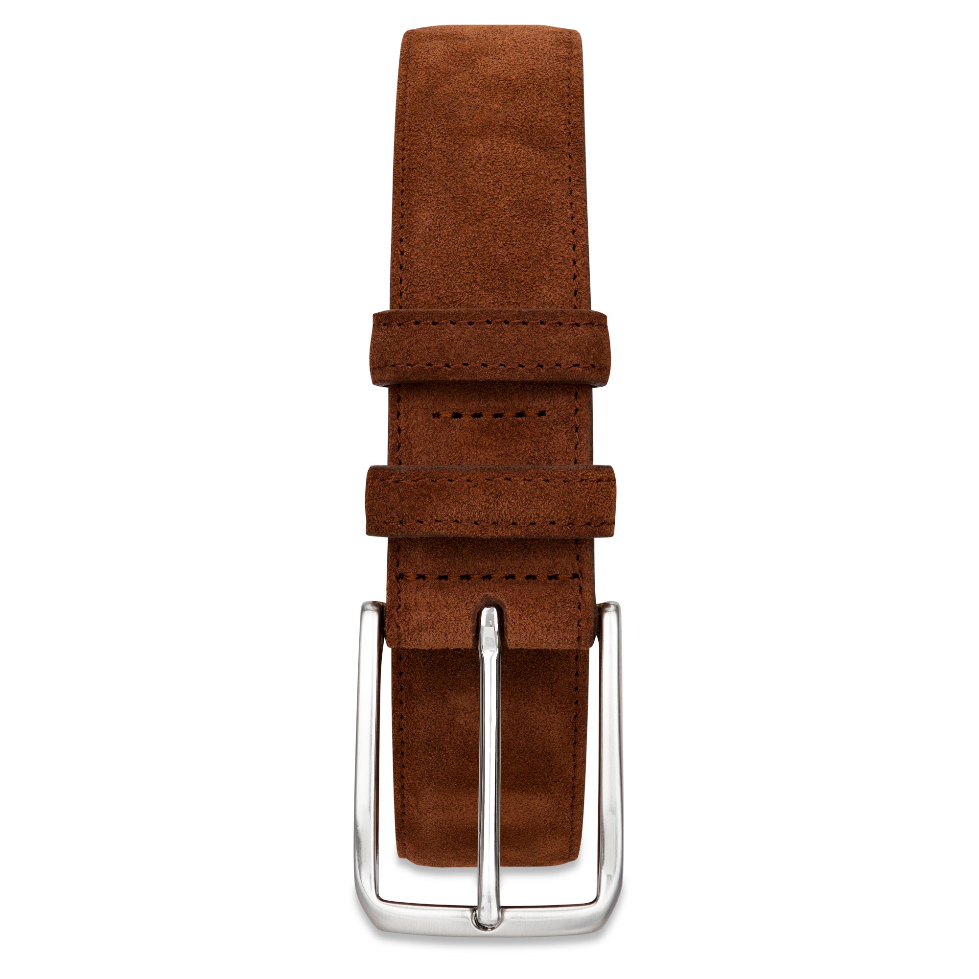 Herren Wildledergürtel „Giovanni“ in Cognac – 3,5 cm, hochwertiges Veloursleder