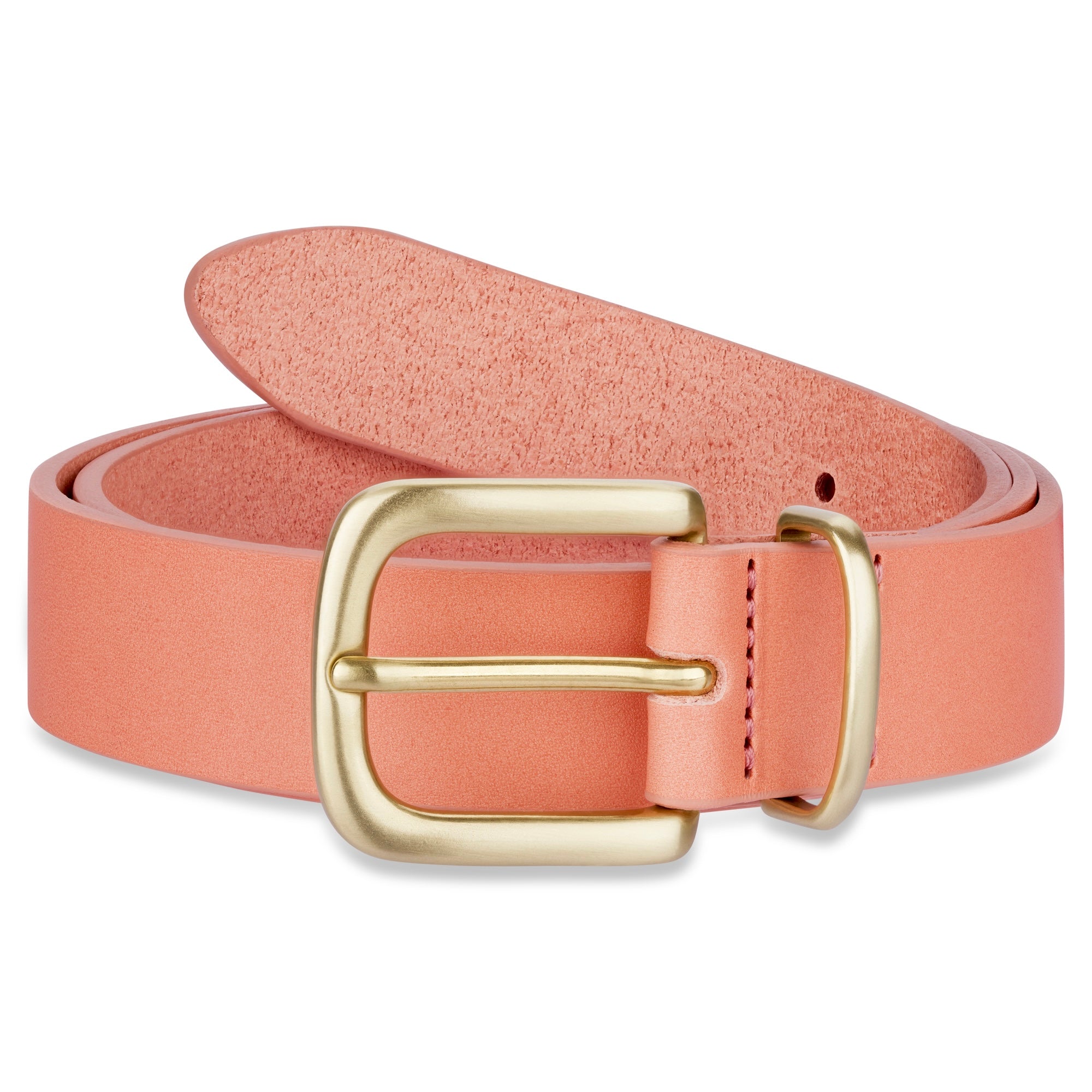 Eleganter 3cm Damengürtel „Alexandra" in Pink Ash – Schmaler Gürtel mit goldener Schnalle und Schlaufe