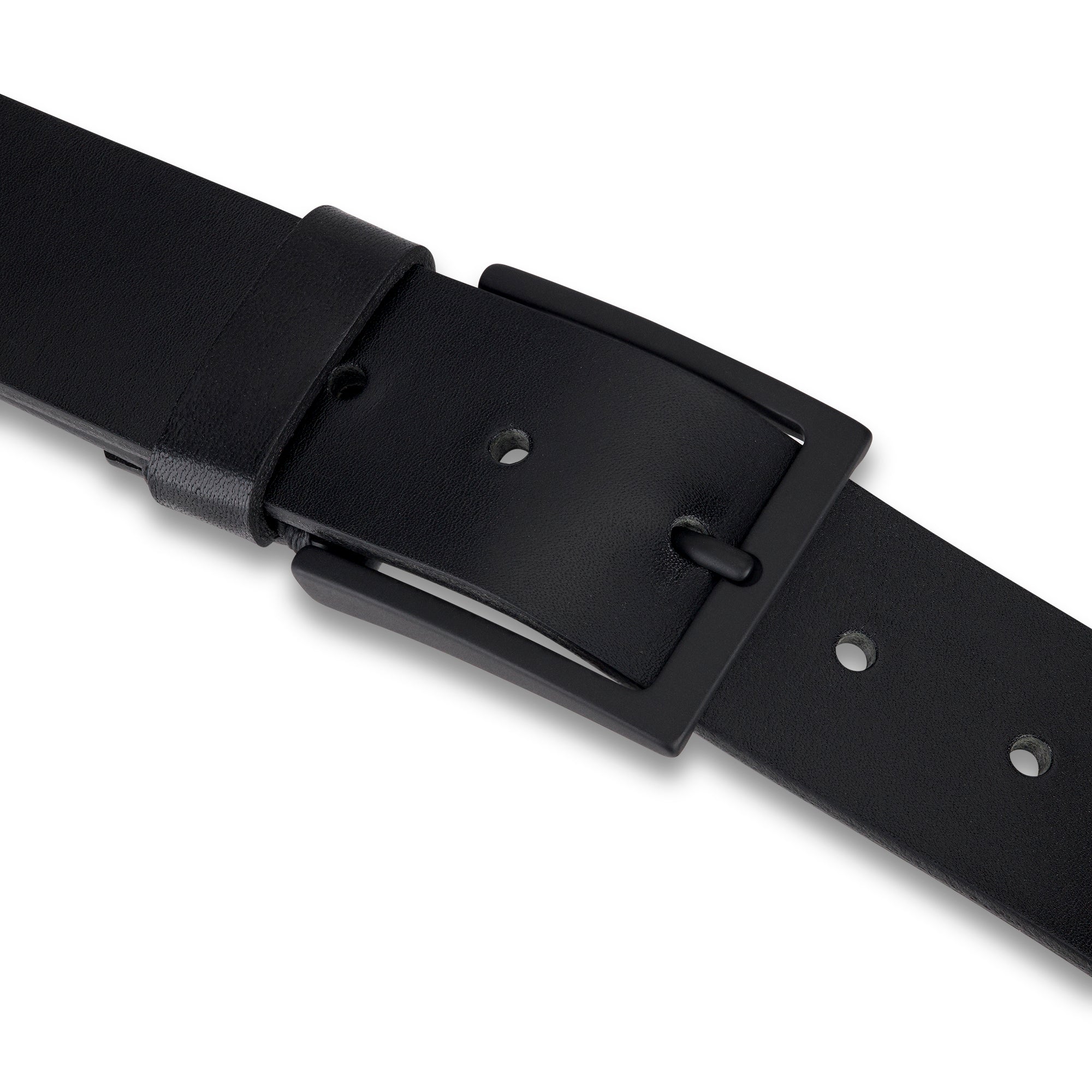 FULL BLACK EDITION: Herren Jeansgürtel „Vincent“ in Schwarz – 4 cm, schwarze Schnalle