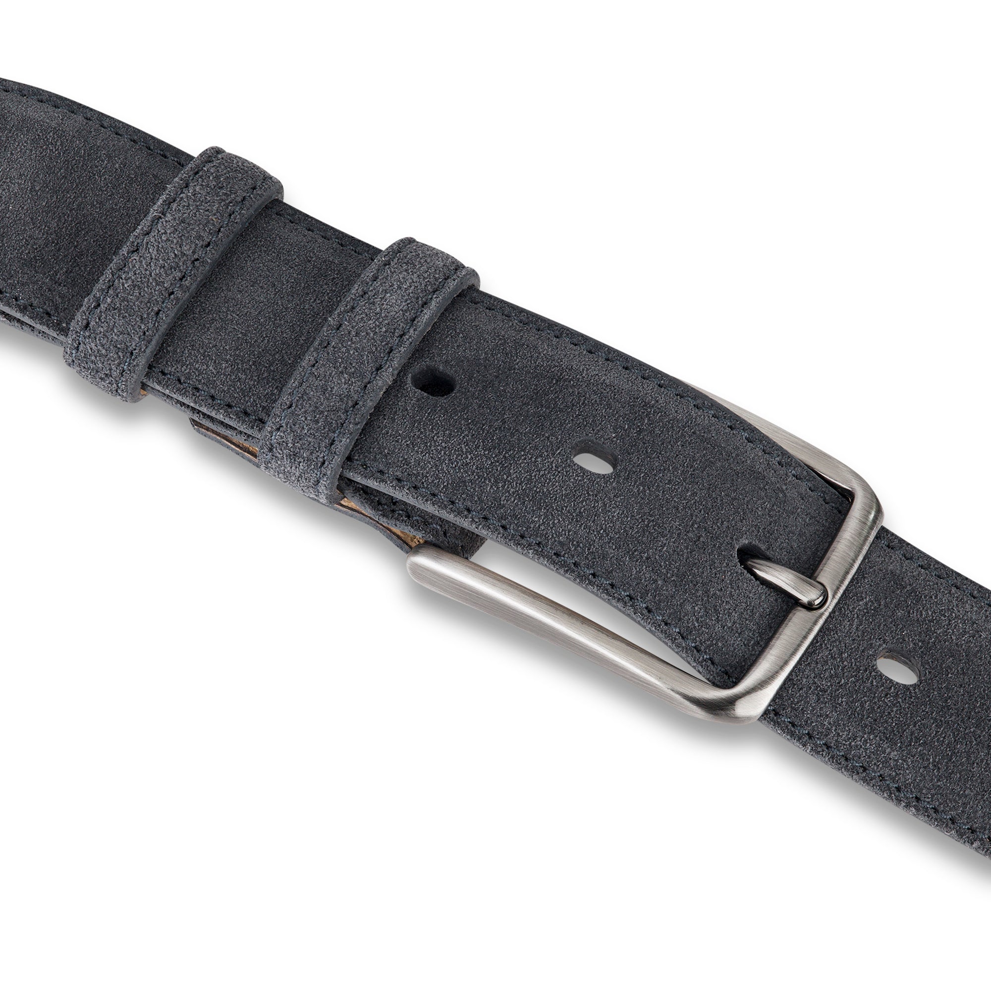 Herren Wildledergürtel „Giovanni“ in Grau – 3,5 cm, hochwertiges Veloursleder