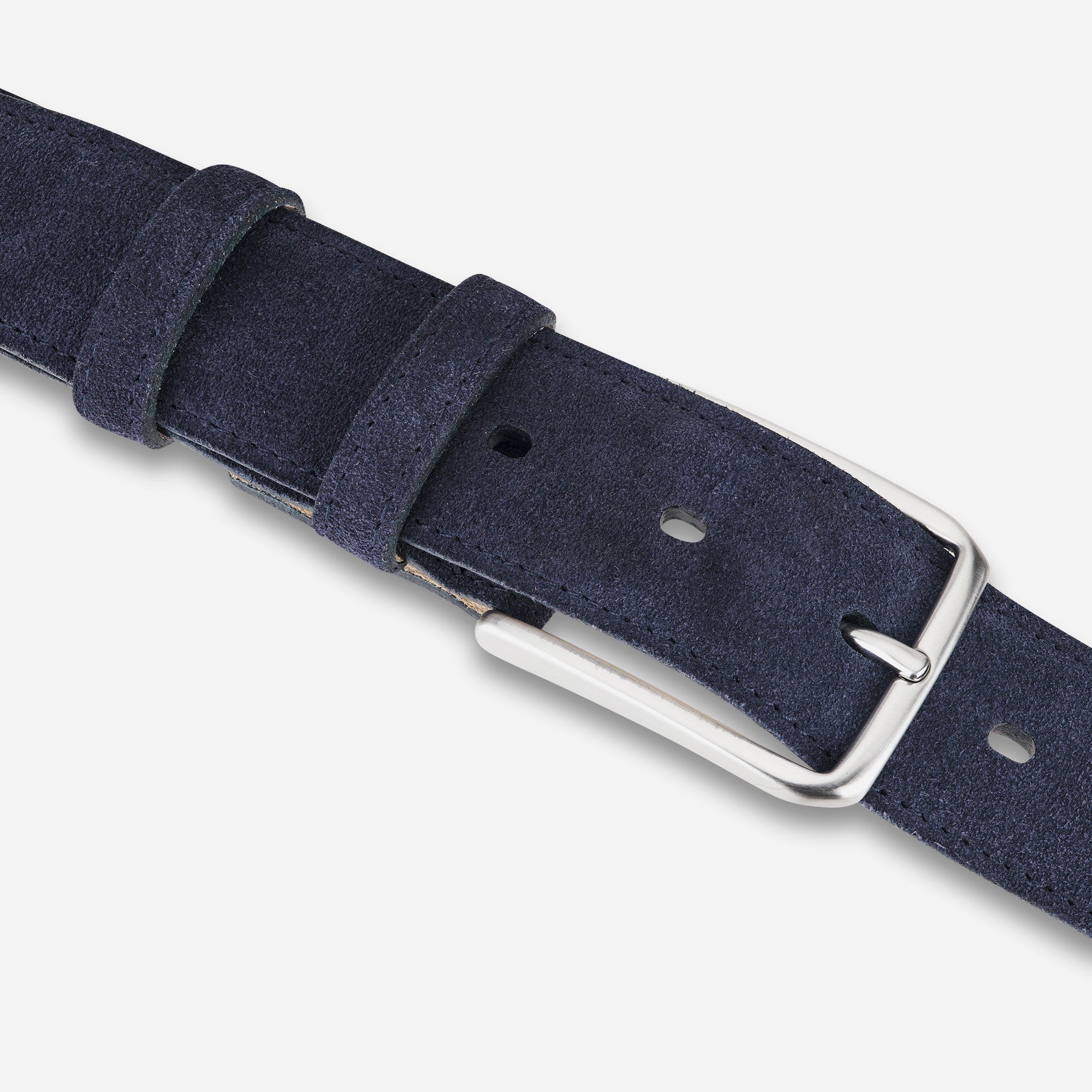 Herren Wildledergürtel „Giovanni“ in Dunkelblau – 3,5 cm, hochwertiges Veloursleder