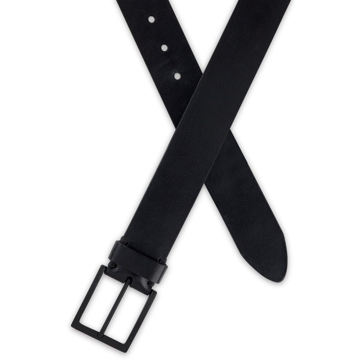 FULL BLACK EDITION: Herren Jeansgürtel „Vincent“ in Schwarz – 4 cm, schwarze Schnalle