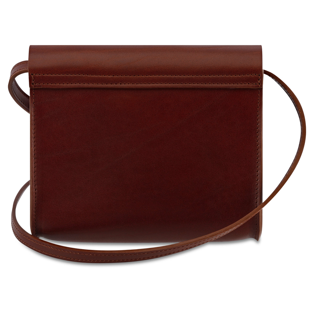 Brottasche „LOTTI“ in Cognac - Handgemachte Damen Handtasche aus pflanzlich gegerbtem Leder