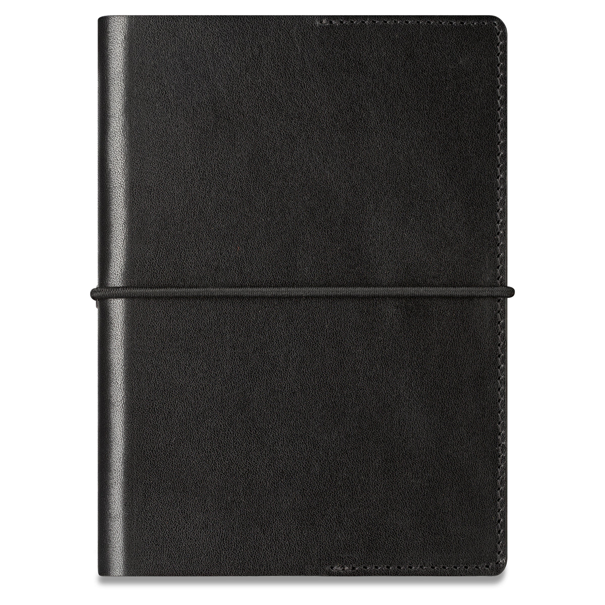 DIN A6 Leder Notizbuch „Helmut“ in Schwarz