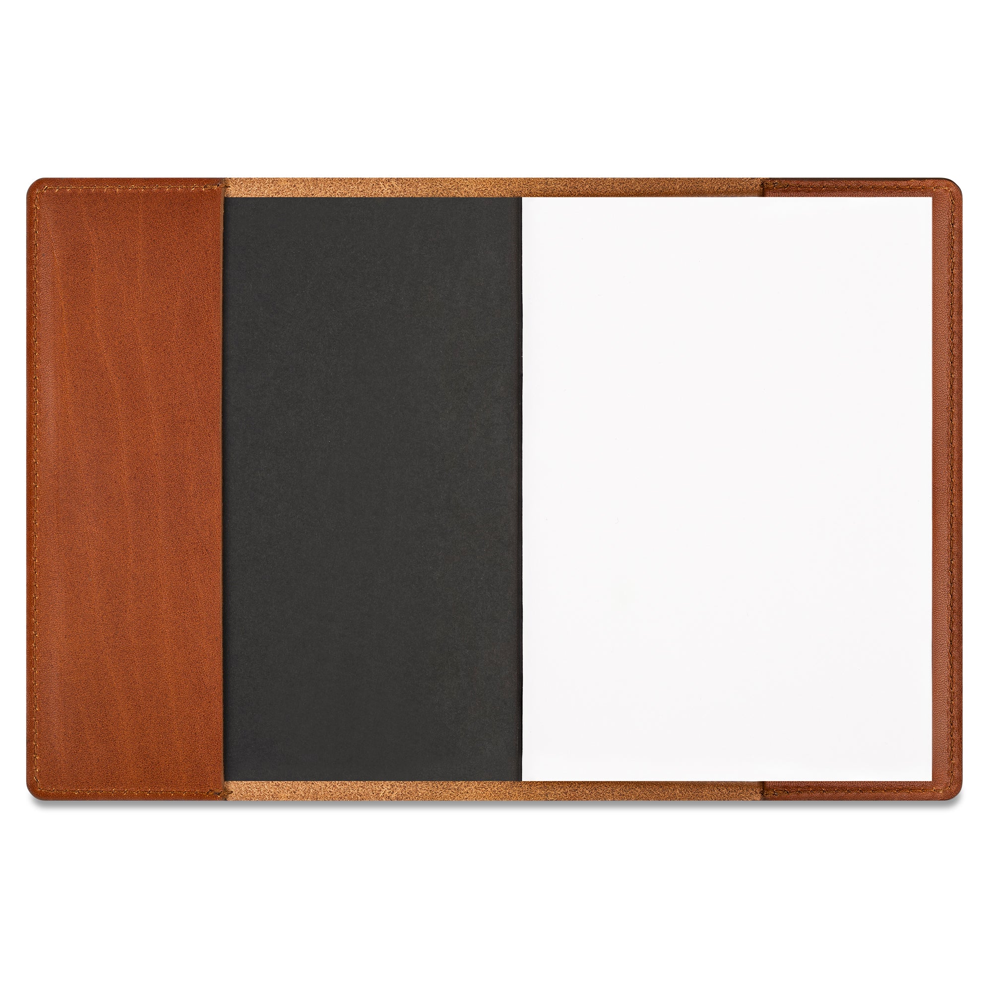 DIN A6 Leder Notizbuch „Helmut“ in Cognac