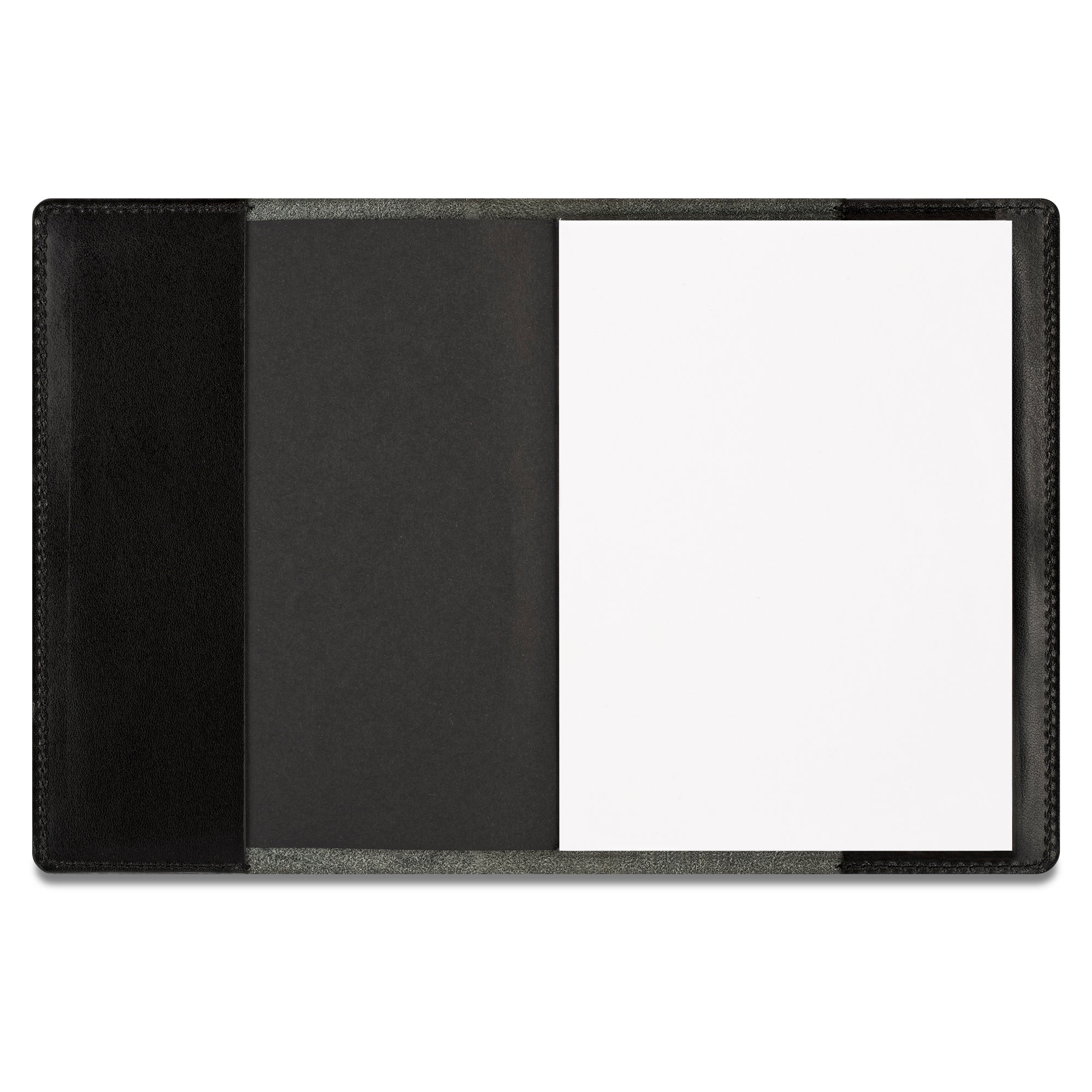 DIN A6 Leder Notizbuch „Helmut“ in Schwarz