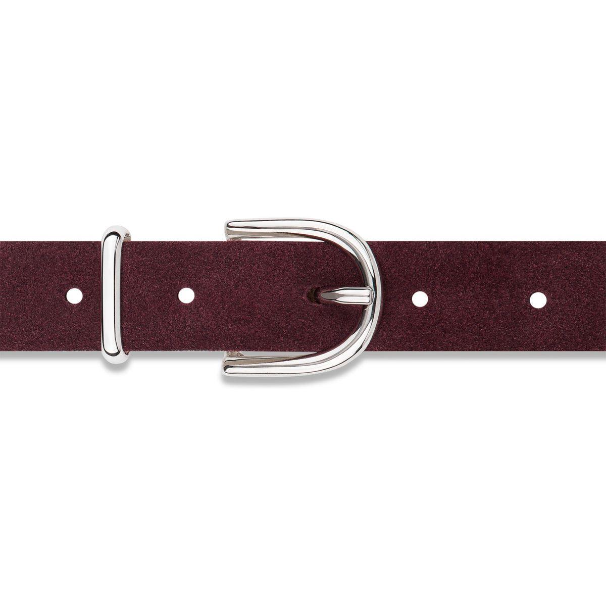Damen Wildledergürtel „Leni" in Bordeaux – 2,5 cm, hochwertiges Veloursleder