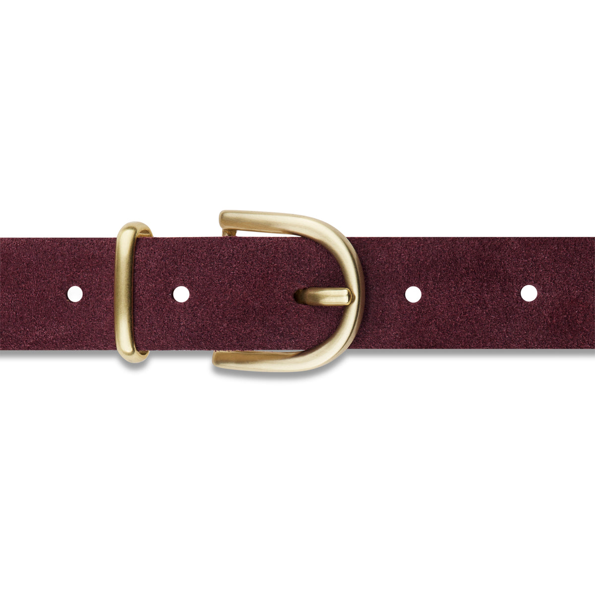 Damen Wildledergürtel „Leni" in Bordeaux – 2,5 cm, hochwertiges Veloursleder