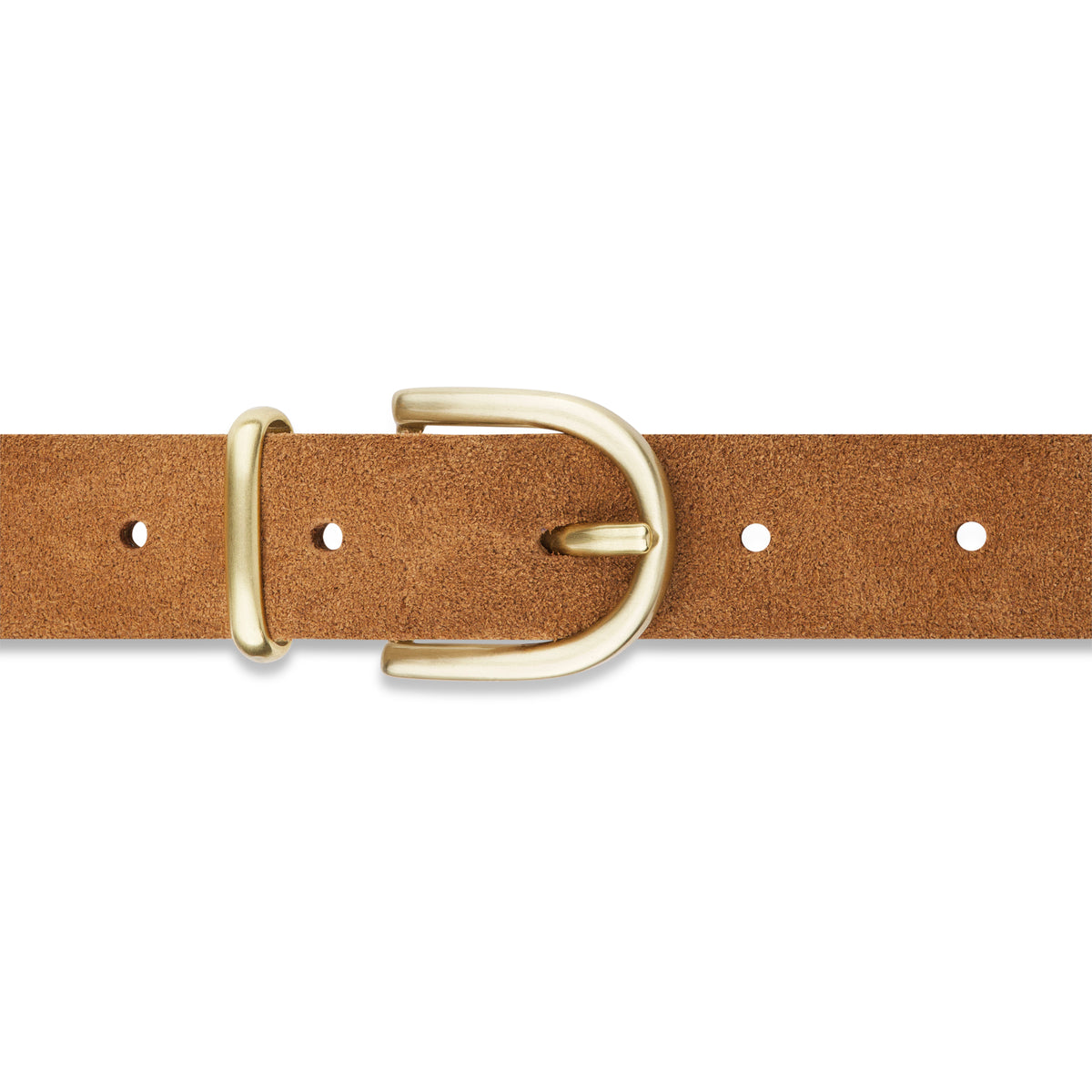 Damen Wildledergürtel „Leni" in Caramel – 2,5 cm, hochwertiges Veloursleder