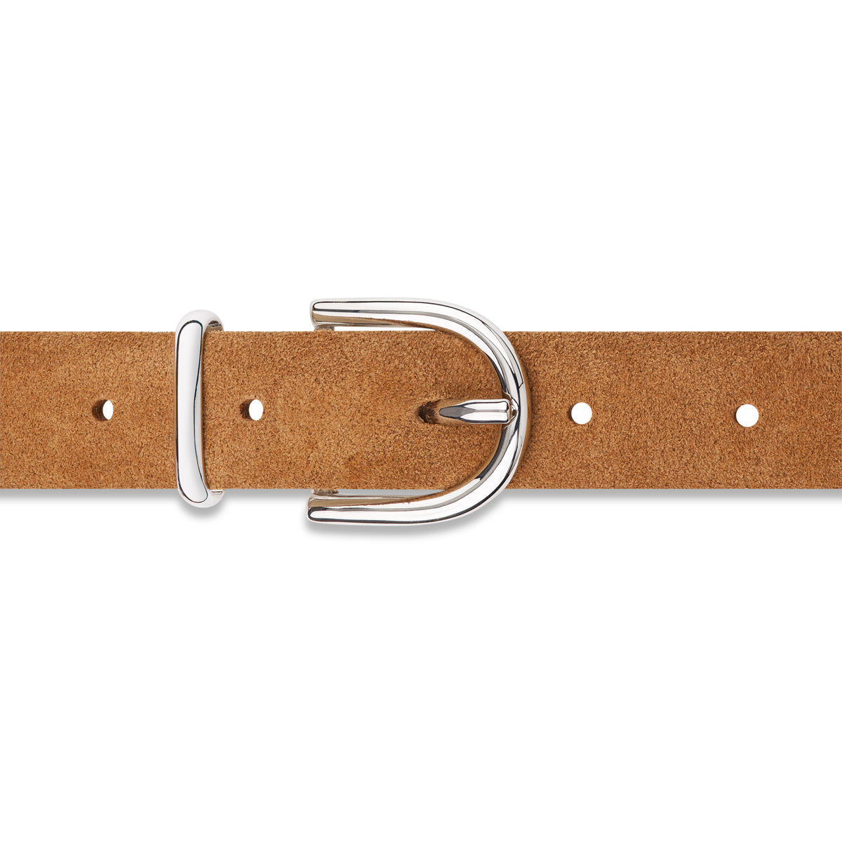 Damen Wildledergürtel „Leni" in Caramel – 2,5 cm, hochwertiges Veloursleder
