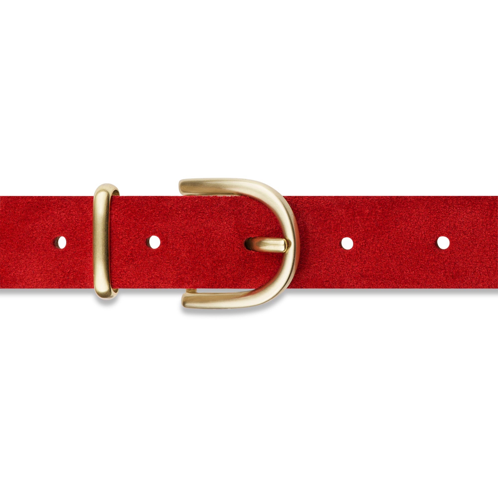 Damen Wildledergürtel „Leni" in Rot – 2,5 cm, hochwertiges Veloursleder