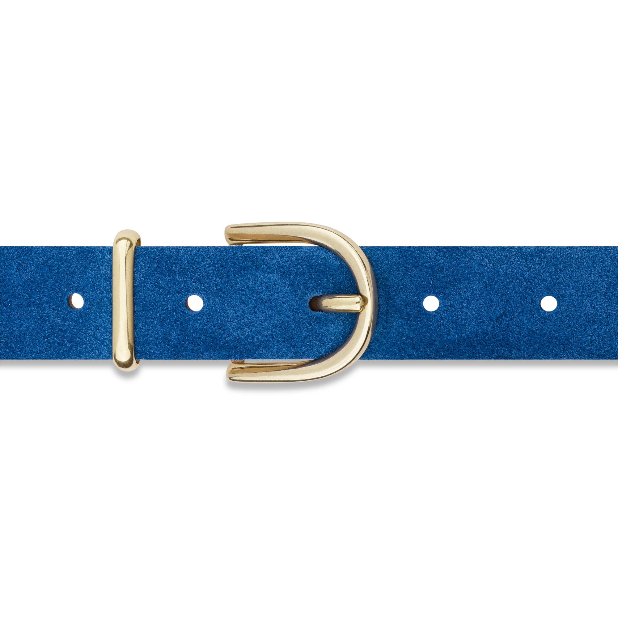 Damen Wildledergürtel „Leni" in Blau – 2,5 cm, hochwertiges Veloursleder