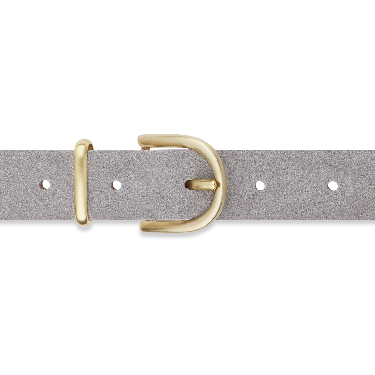 Damen Wildledergürtel „Leni" in Hellgrau – 2,5 cm, hochwertiges Veloursleder