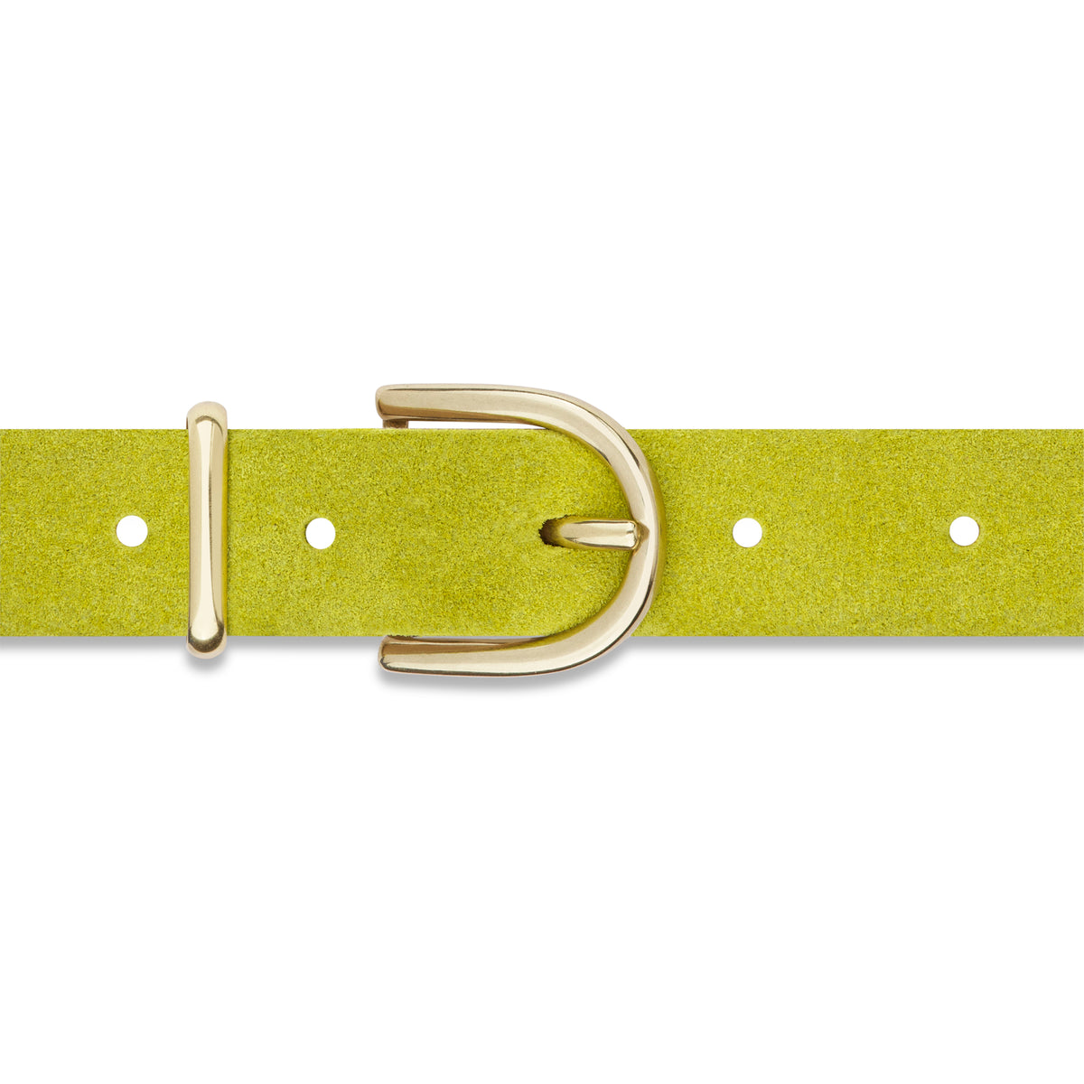 Damen Wildledergürtel „Leni" in Apfelgrün – 2,5 cm, hochwertiges Veloursleder