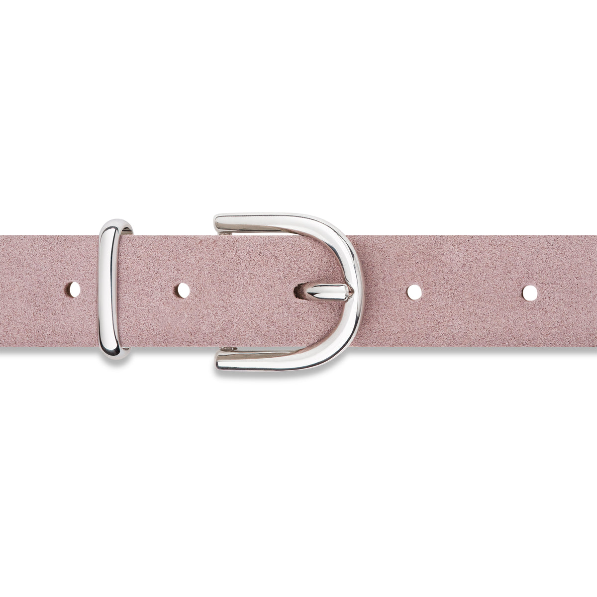 Damen Wildledergürtel „Leni" in Rosa – 2,5 cm, hochwertiges Veloursleder