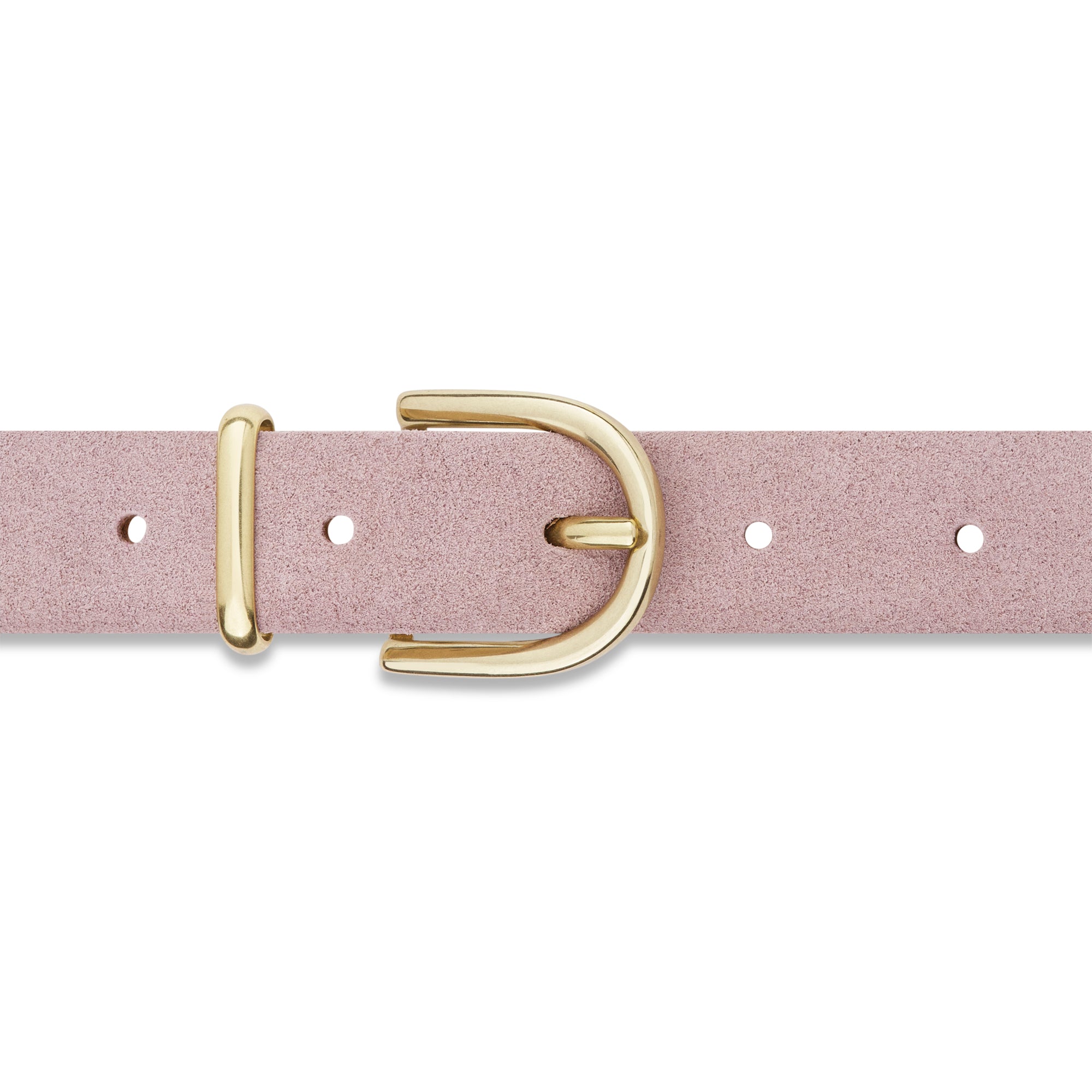 Damen Wildledergürtel „Leni" in Rosa – 2,5 cm, hochwertiges Veloursleder