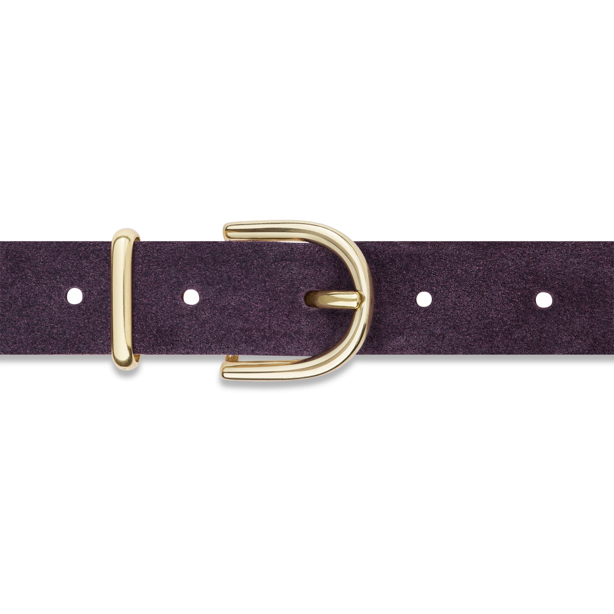 Damen Wildledergürtel „Leni" in Aubergine – 2,5 cm, hochwertiges Veloursleder