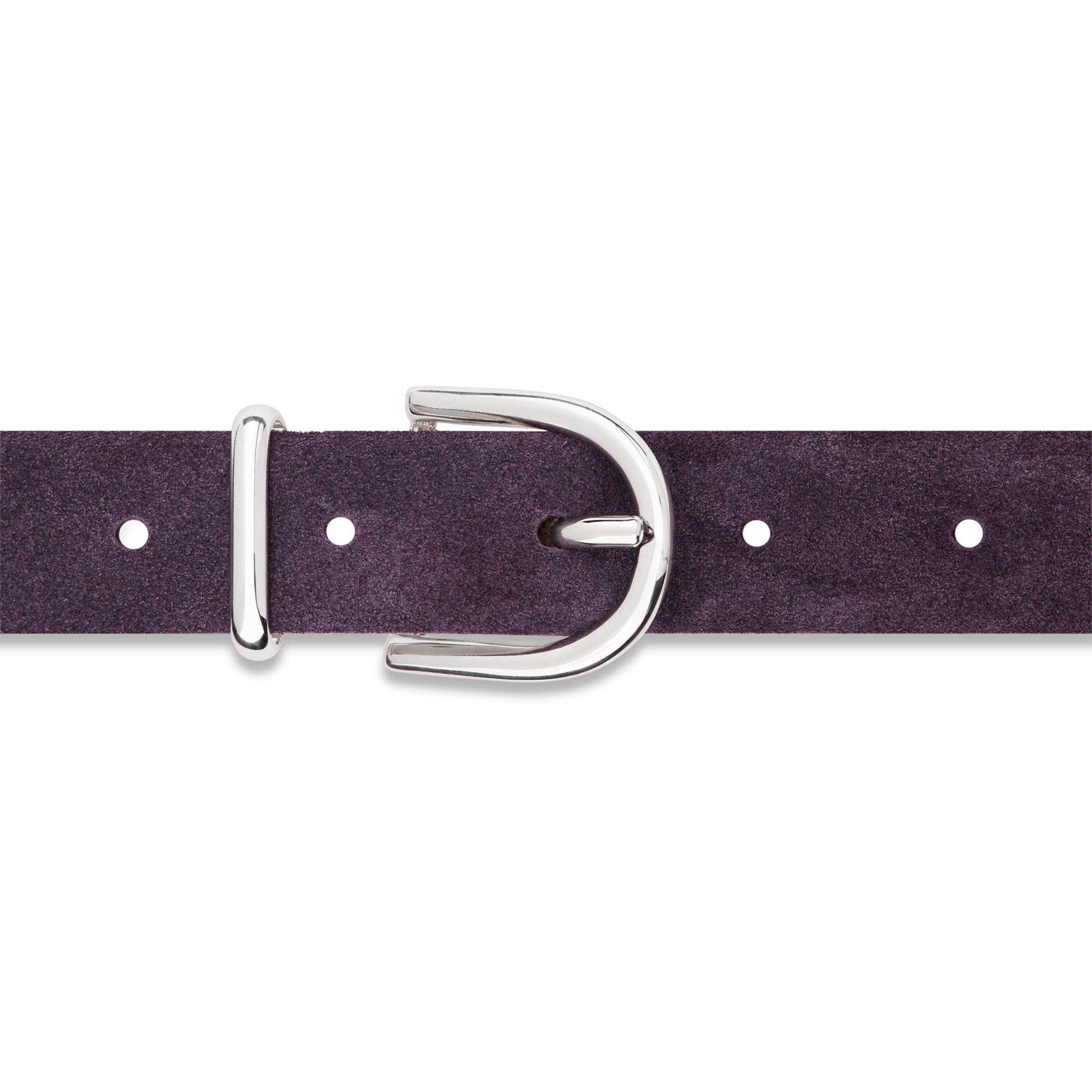 Damen Wildledergürtel „Leni" in Aubergine – 2,5 cm, hochwertiges Veloursleder