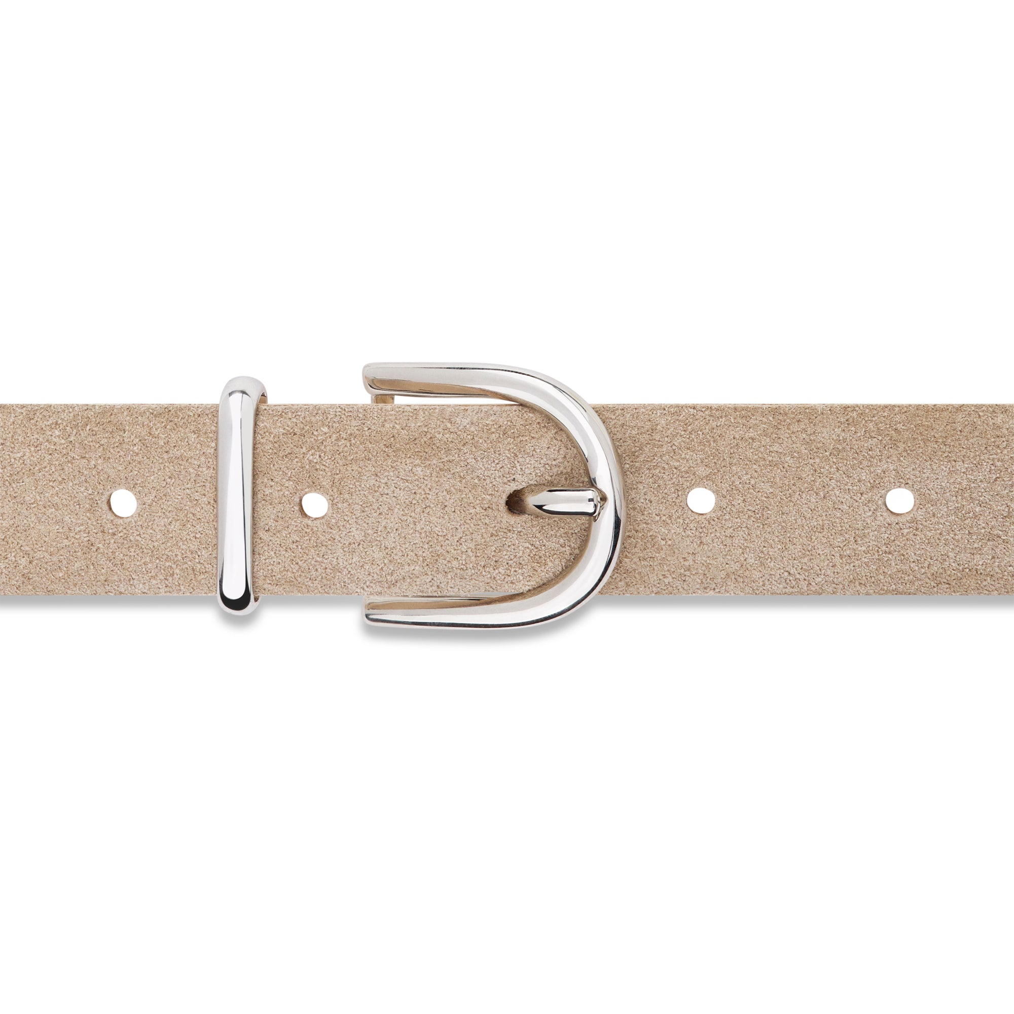 Damen Wildledergürtel „Leni" in Beige – 2,5 cm, hochwertiges Veloursleder