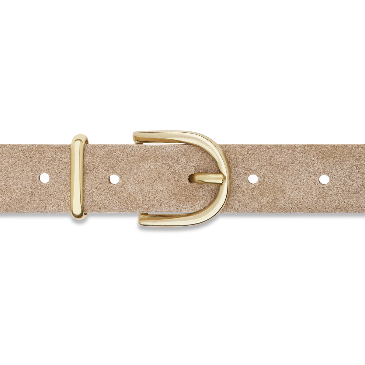 Damen Wildledergürtel „Leni" in Beige – 2,5 cm, hochwertiges Veloursleder