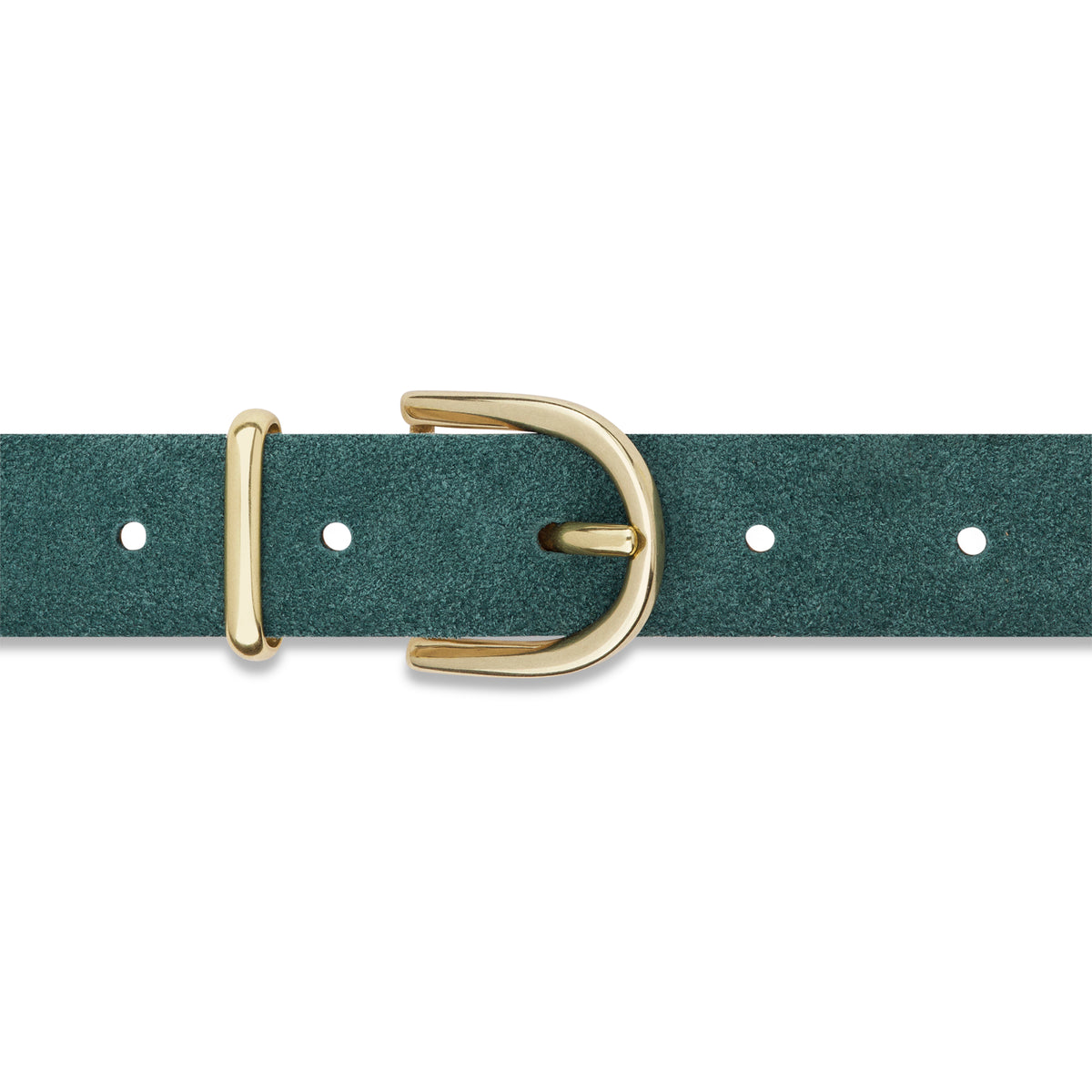 Damen Wildledergürtel „Leni" in Grün – 2,5 cm, hochwertiges Veloursleder