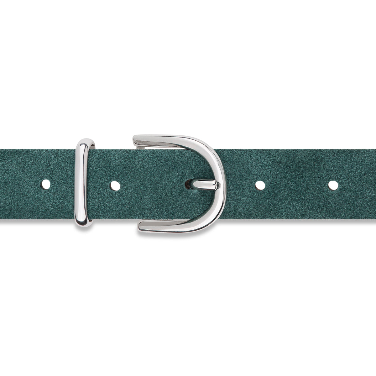 Damen Wildledergürtel „Leni" in Grün – 2,5 cm, hochwertiges Veloursleder