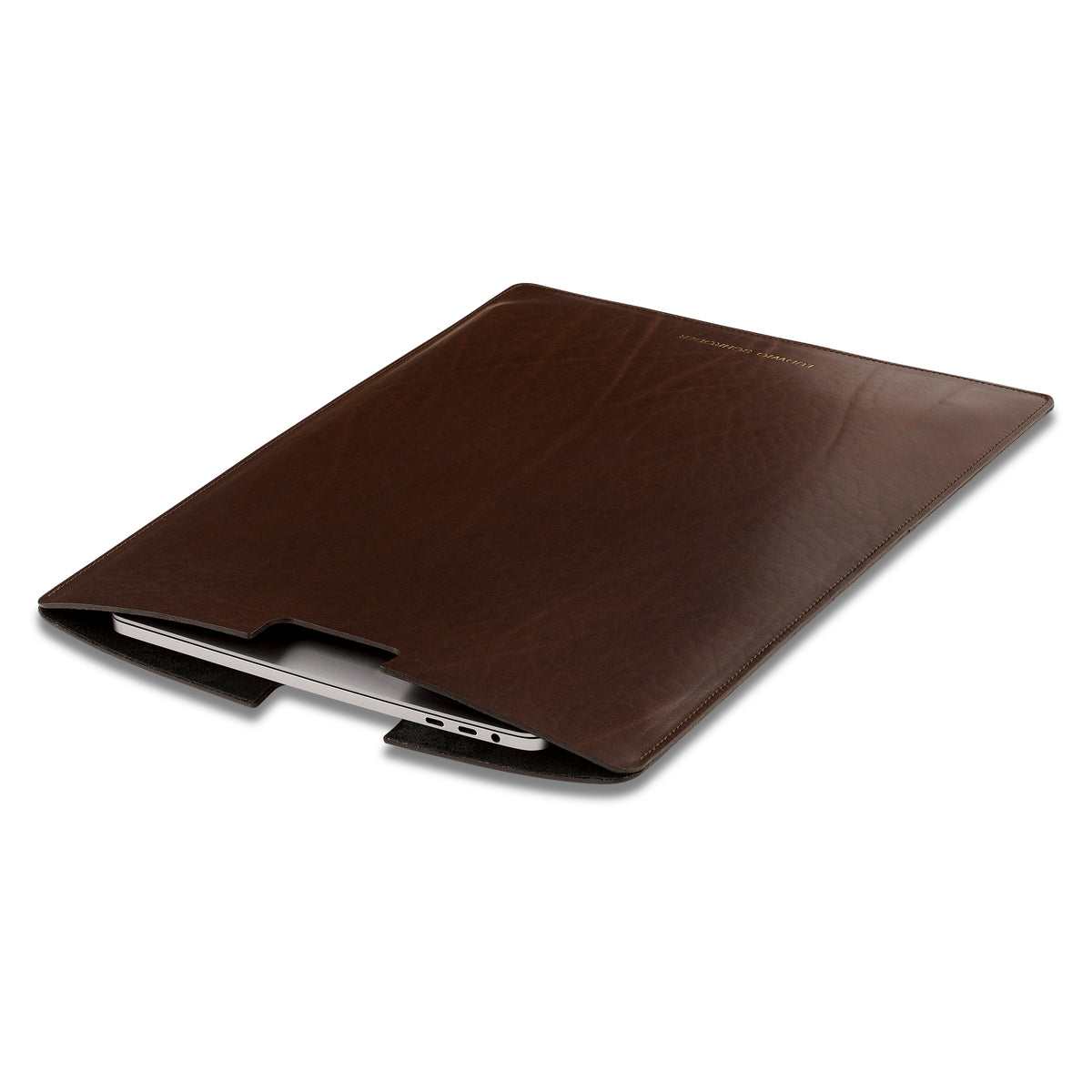 Handgefertigtes MacBook/ Surface Laptop Sleeve in Braun – Edles Anilinleder aus Süddeutschland für sicheren Schutz