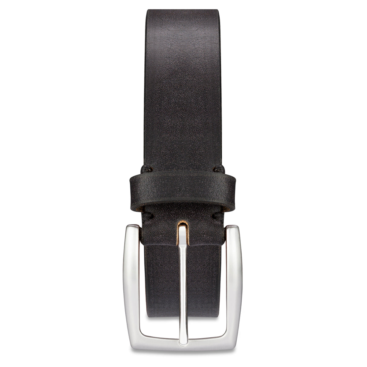 Exklusiver Bridle-Ledergürtel „William“ in Schwarz – 3,5 cm, Eichenrindleder von J. & F.J. Baker