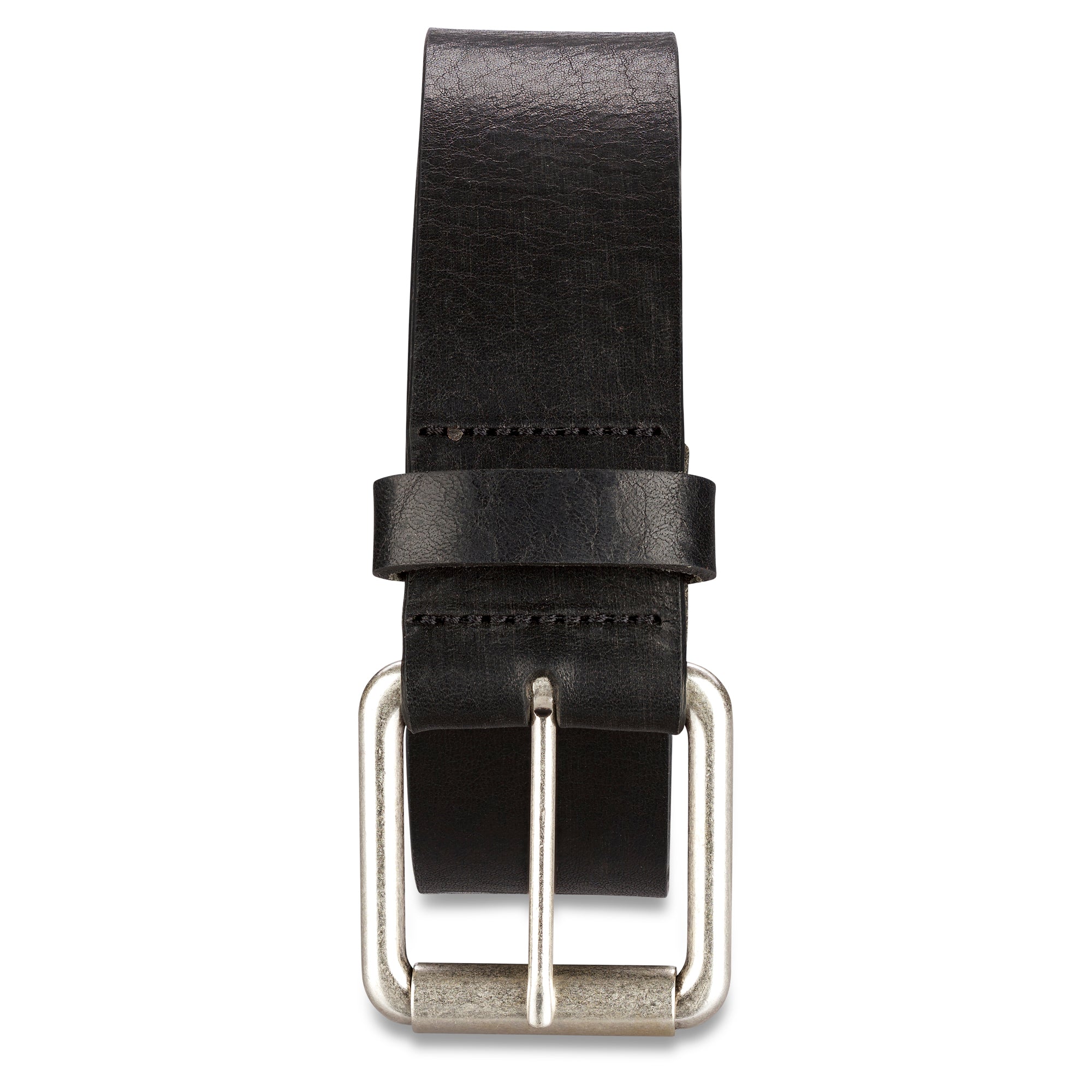 rustikaler Herren Jeans Ledergürtel in 4cm mit derber Rollschnalle